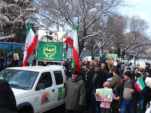 حضور پرشور جهادگران در راهپیمائی باشکوه 22 بهمن