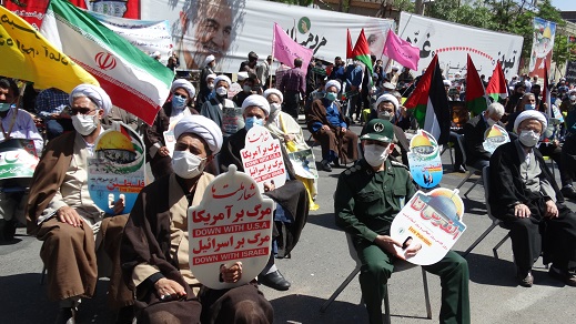 حضور جمعی از کارکنان امور عشایر استان در تجمع محکومیت اقدامات رژیم صهیونیستی